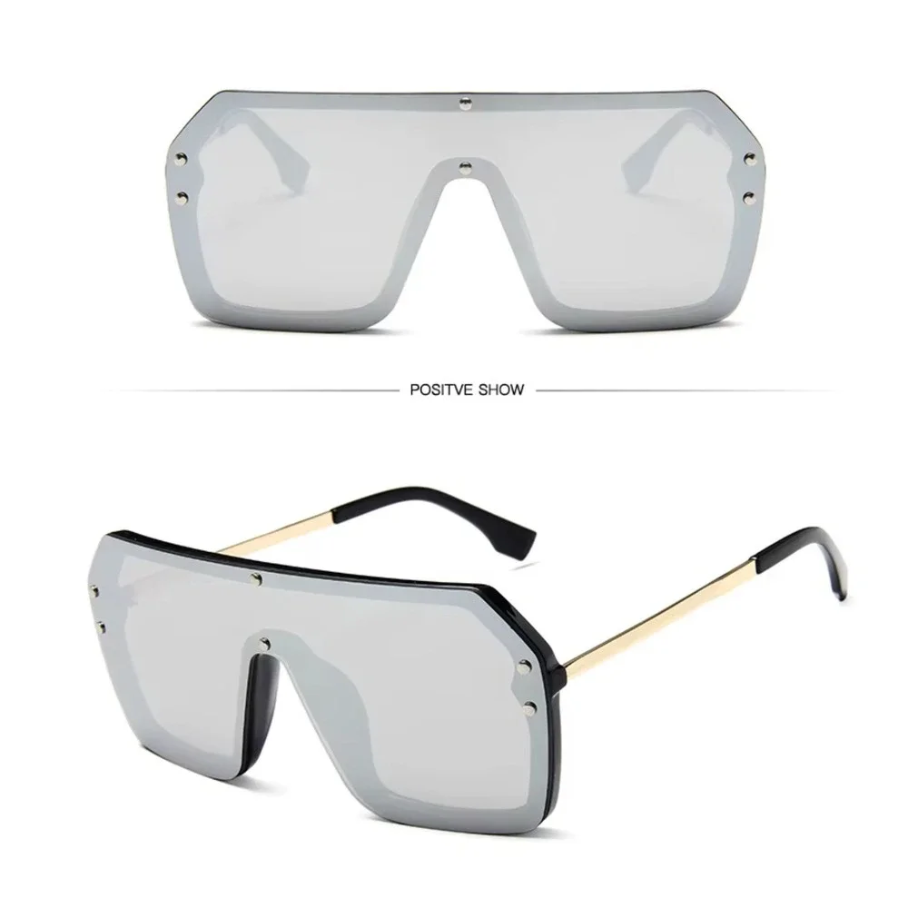 Sunglasses Men Silver‎ Mirrored Lens Fashion Rimless Retro Beach Street Wear New